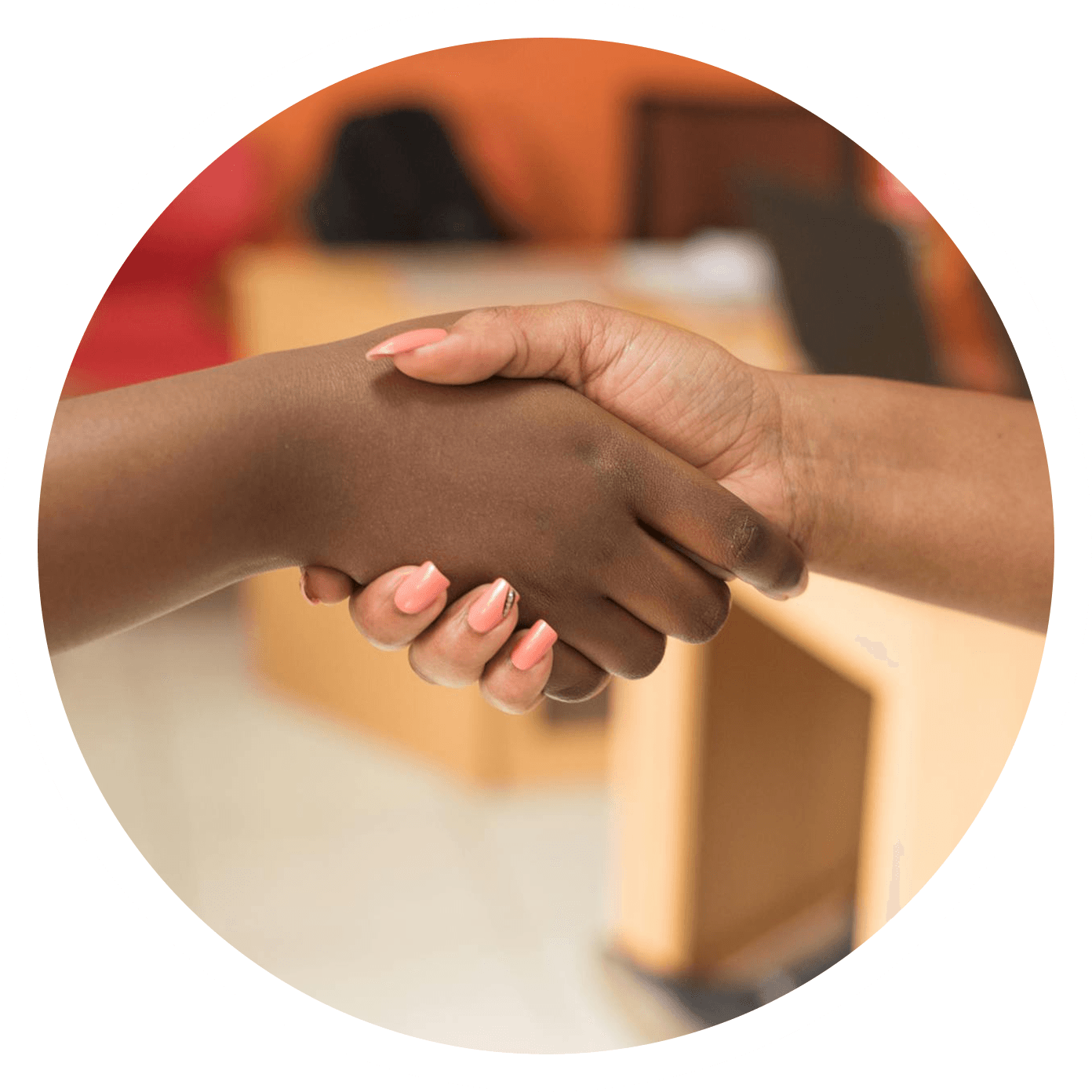 two people shaking hands